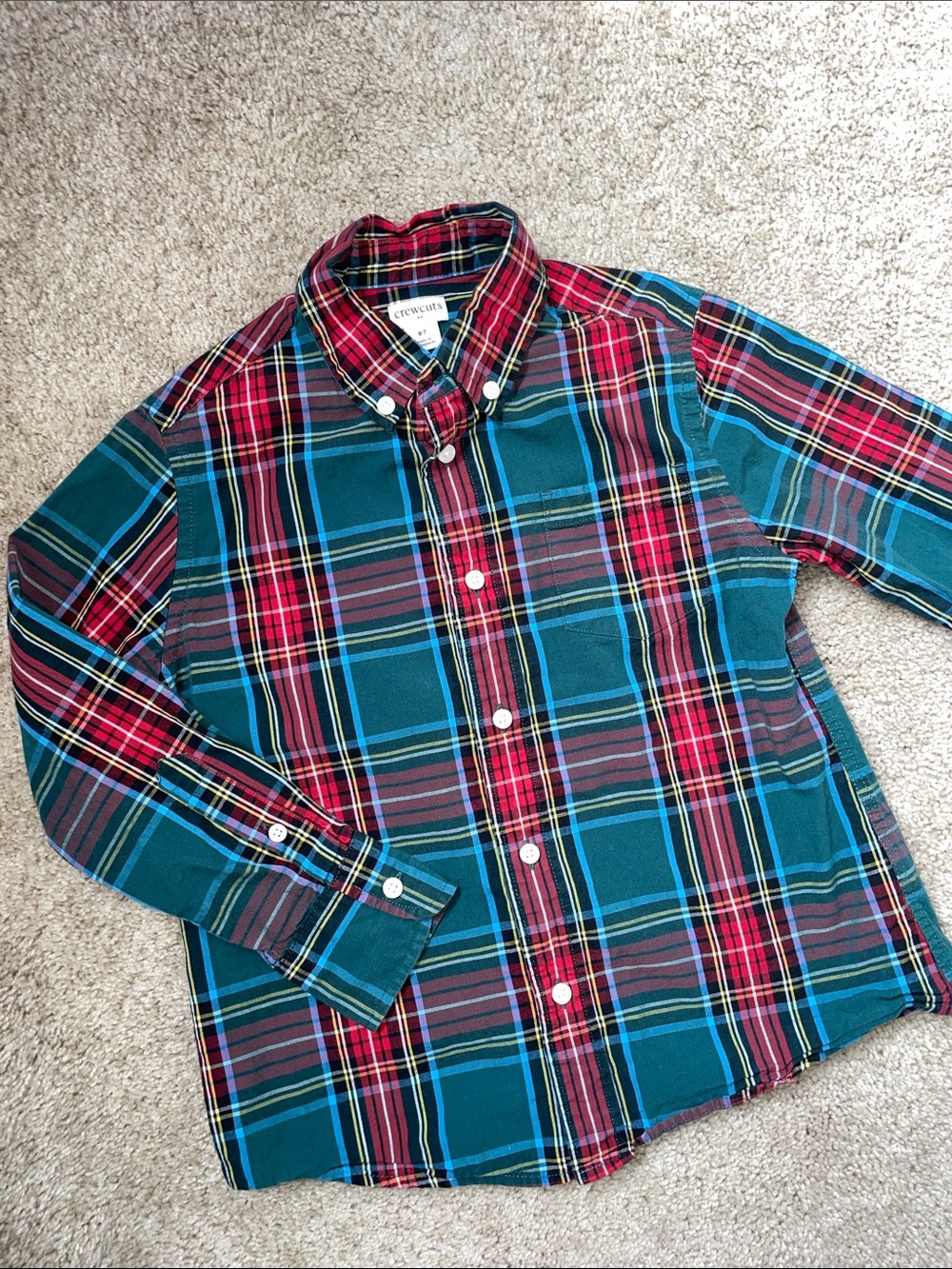 JCrew Holiday Stewart Plaid Button Up Dress Shirt